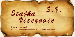 Stajka Vitezović vizit kartica